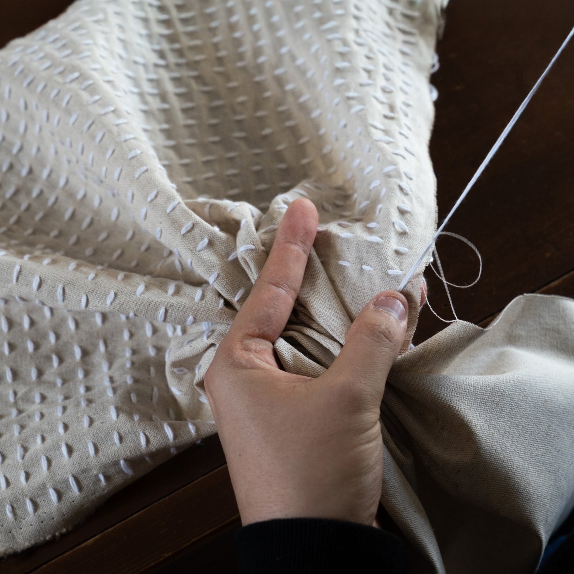 Sashiko Cushion Cover - Boro