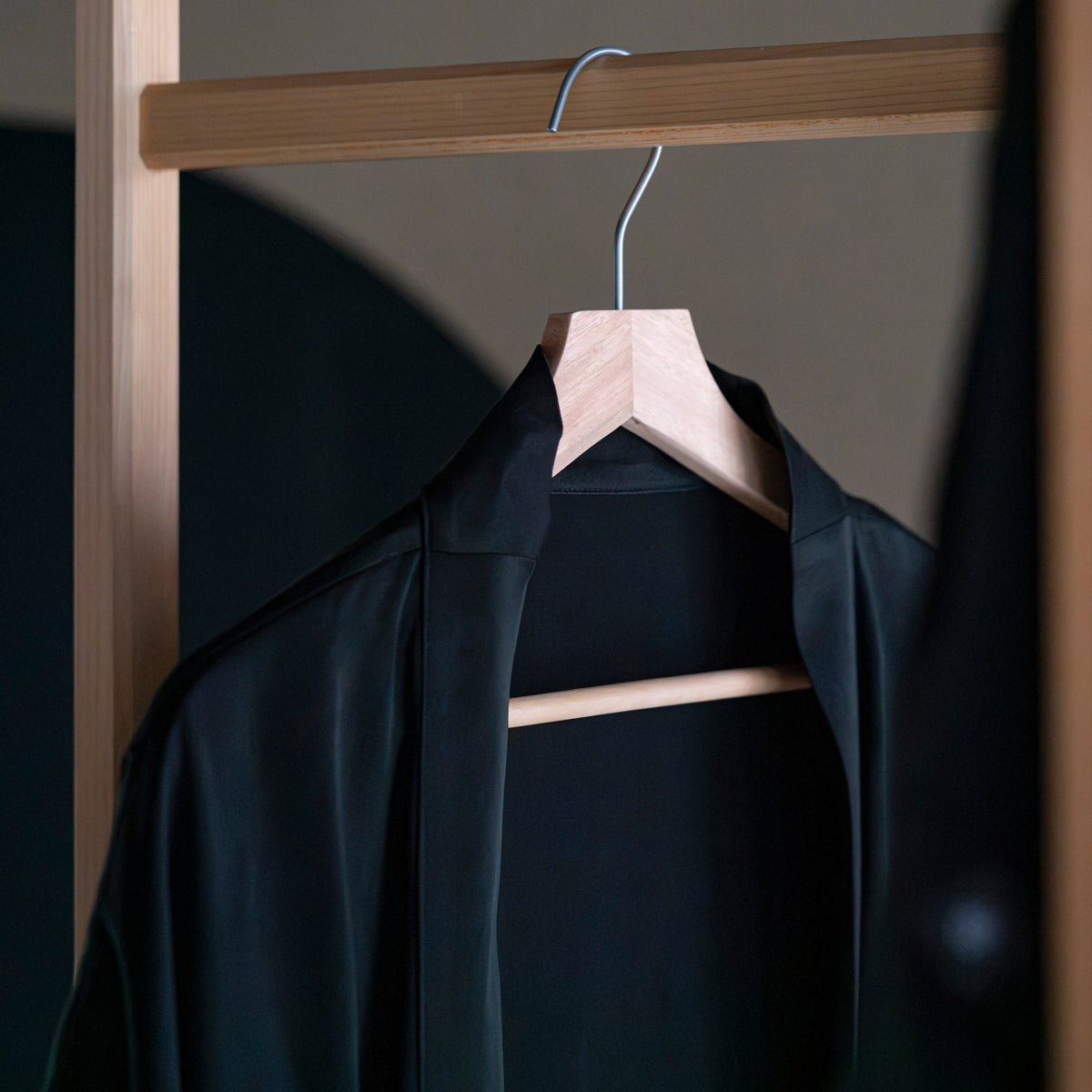 Silk Pajamas | Top - Black