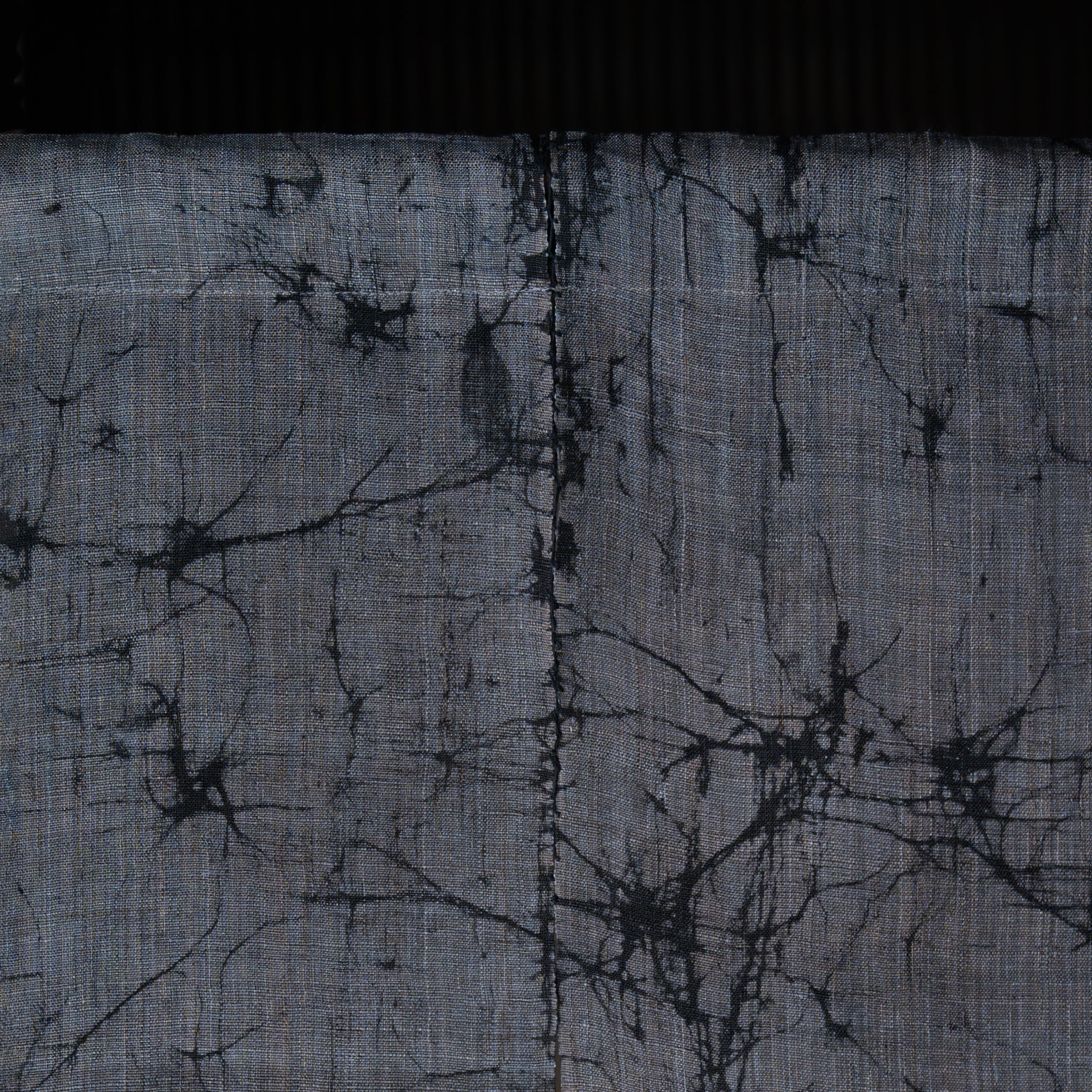 Rōketsuzome Noren - Gray & Black
