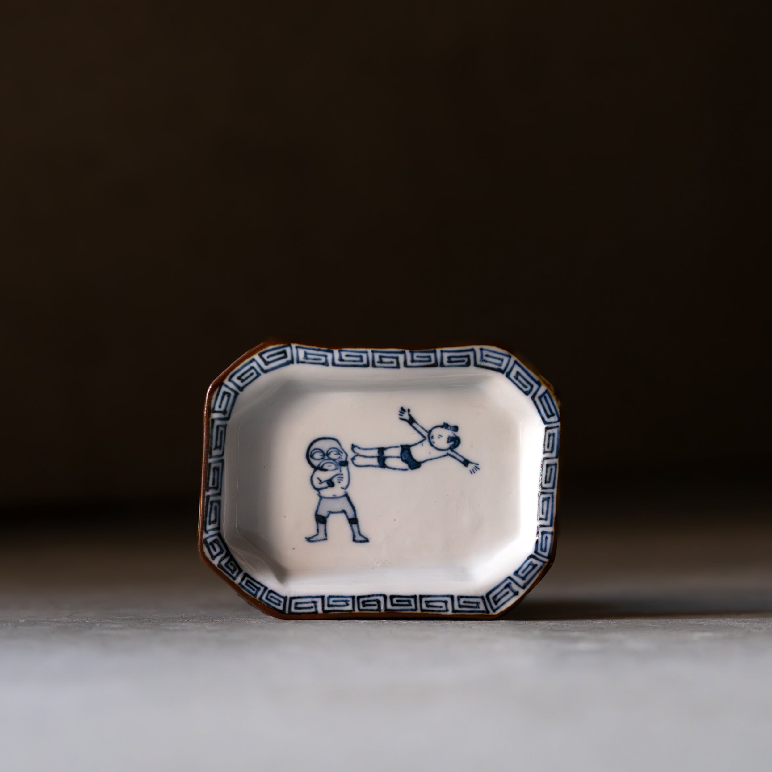 Pro Wrestler "Dropkick" Square Plate