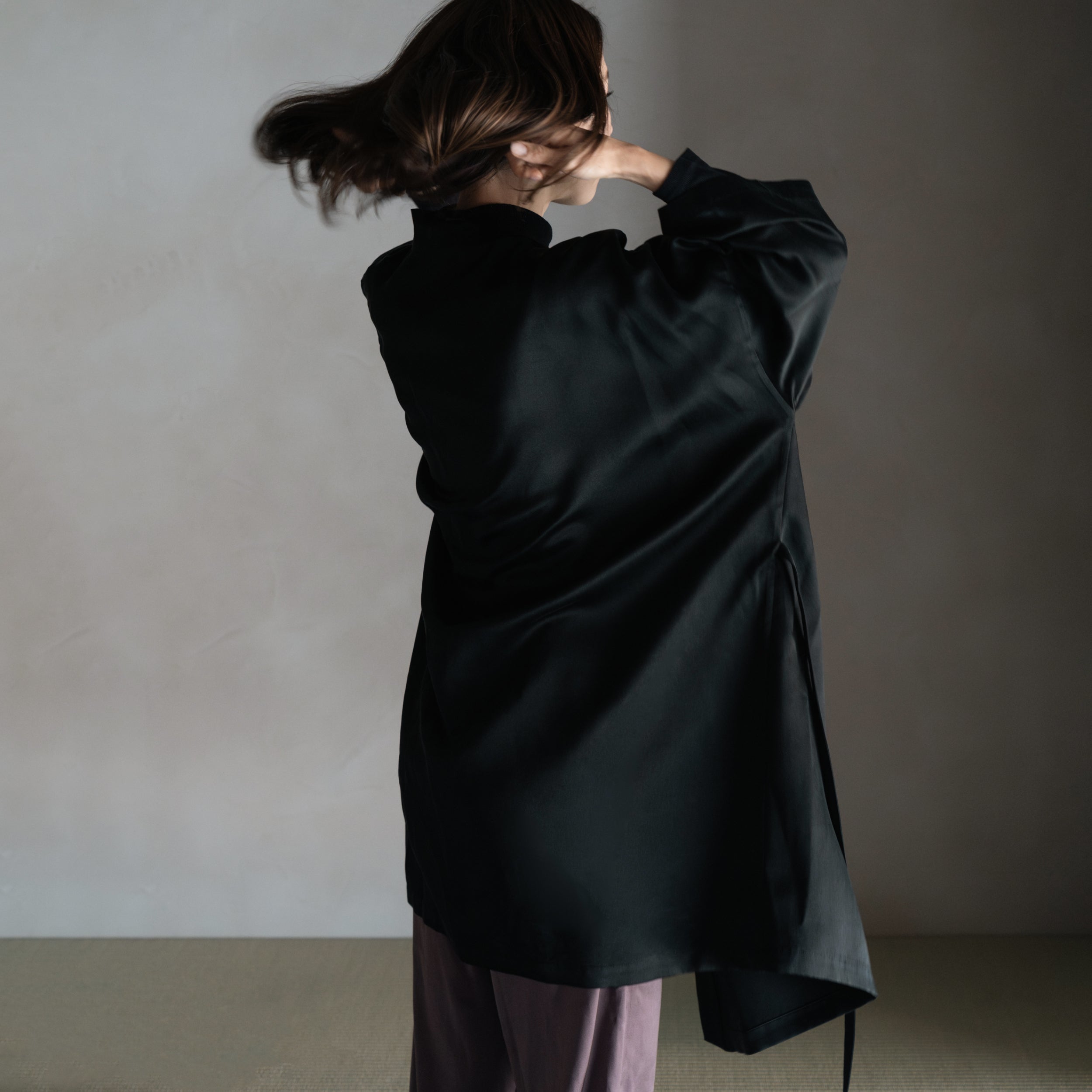 Silk Robe - Black